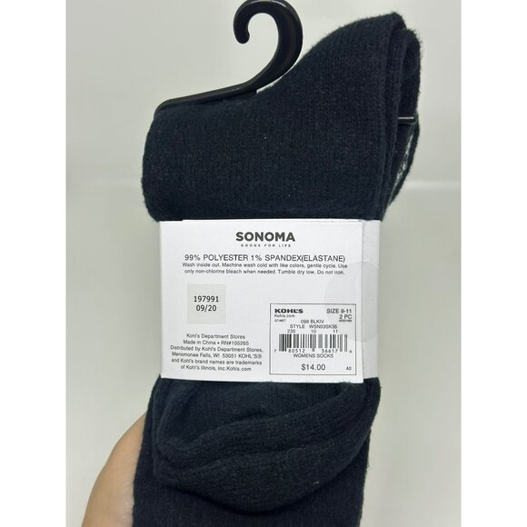 NWT Sonoma Supercozy Boot Crew Socks 2-Pair Cozy Warm One Size Winter - Picture 3 of 4